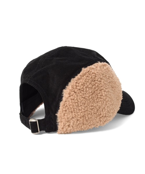 GLAZOS（グラソス）の「コーデュロイ・ボア付きキャップ（キャップ・キッズ・カーキ/ブラック・フリー）」の10枚目の写真