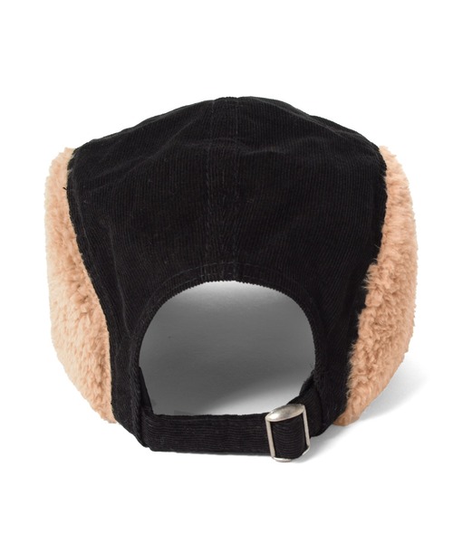 GLAZOS（グラソス）の「コーデュロイ・ボア付きキャップ（キャップ・キッズ・カーキ/ブラック・フリー）」の9枚目の写真