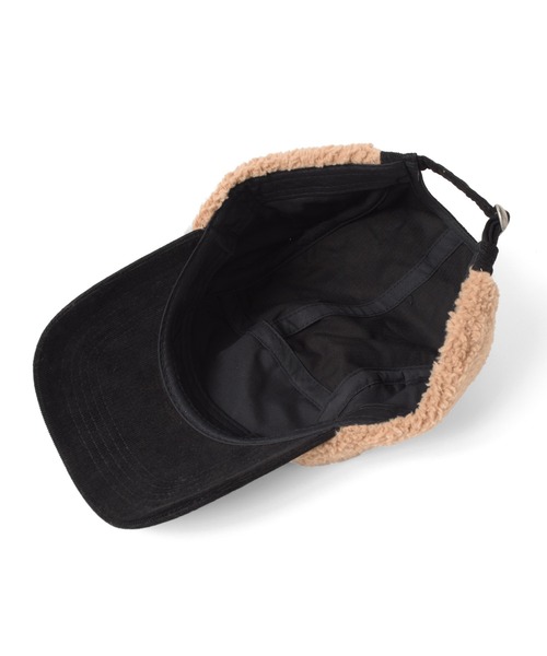 GLAZOS（グラソス）の「コーデュロイ・ボア付きキャップ（キャップ・キッズ・カーキ/ブラック・フリー）」の4枚目の写真