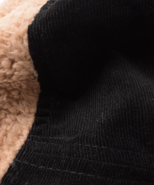 GLAZOS（グラソス）の「コーデュロイ・ボア付きキャップ（キャップ・キッズ・カーキ/ブラック・フリー）」の7枚目の写真