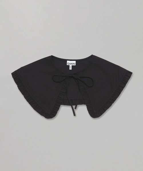 GANNI(ガニー)の「GANNI Cotton Poplin Frill Collar A4174(付け襟・レディース・ブラック・ONE SIZE)」の1枚目の写真