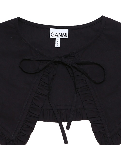 GANNI(ガニー)の「GANNI Cotton Poplin Frill Collar A4174(付け襟・レディース・ブラック・ONE SIZE)」の3枚目の写真