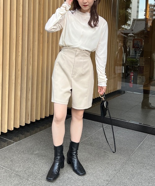 CAPRICIEUX LE'MAGE（カプリシューレマージュ）の「メローベロアＴシャツ（Tシャツ/カットソー・レディース・オフホワイト/ベージュ/チャコールグレー・FREE）」の10枚目の写真