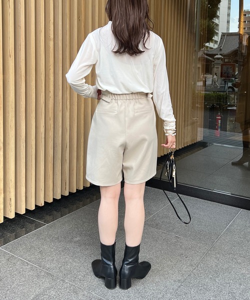 CAPRICIEUX LE'MAGE（カプリシューレマージュ）の「メローベロアＴシャツ（Tシャツ/カットソー・レディース・オフホワイト/ベージュ/チャコールグレー・FREE）」の12枚目の写真