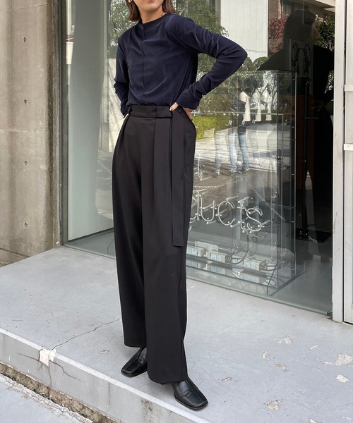 CAPRICIEUX LE'MAGE（カプリシューレマージュ）の「メローベロアＴシャツ（Tシャツ/カットソー・レディース・オフホワイト/ベージュ/チャコールグレー・FREE）」の20枚目の写真