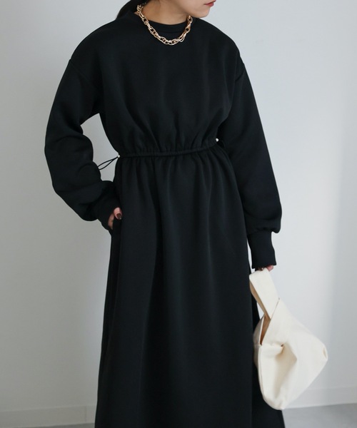 ap retro(アプレトロ)の「ウエストギャザーワンピース(ワンピース・レディース・ブラック/アイボリー/ブラック系その他/ホワイト系その他・FREE)」の15枚目の写真