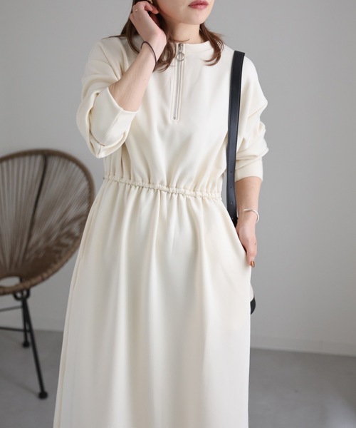 セール】ウエストギャザーワンピース（ワンピース）｜ap retro