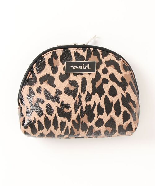 X-girl(エックスガール)の「【X-girl /エックスガール】 FAUX LEATHER ROUND POUCH(ポーチ・レディース・ホワイト/ベージュ/ブラック・FREE)」の3枚目の写真