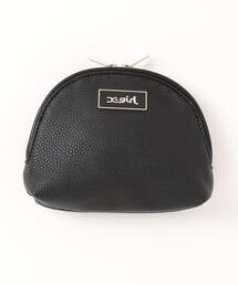 【X-girl /エックスガール】 FAUX LEATHER ROUND POUCH