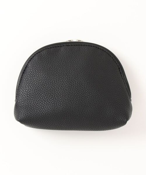 X-girl(エックスガール)の「【X-girl /エックスガール】 FAUX LEATHER ROUND POUCH(ポーチ・レディース・ホワイト/ベージュ/ブラック・FREE)」の4枚目の写真