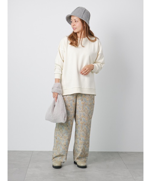 Lugnoncure（ルノンキュール）の「◎起毛ペイズリー柄パンツ（その他パンツ・レディース・オフホワイト/ベージュ/チャコール・ﾌﾘ-）」の8枚目の写真