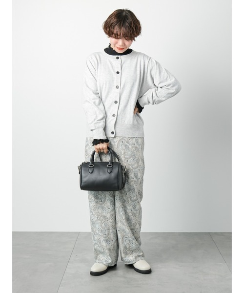 Lugnoncure（ルノンキュール）の「◎起毛ペイズリー柄パンツ（その他パンツ・レディース・オフホワイト/ベージュ/チャコール・ﾌﾘ-）」の16枚目の写真