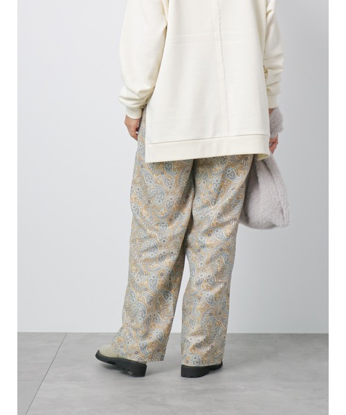 Lugnoncure（ルノンキュール）の「◎起毛ペイズリー柄パンツ（その他パンツ・レディース・オフホワイト/ベージュ/チャコール・ﾌﾘ-）」の12枚目の写真