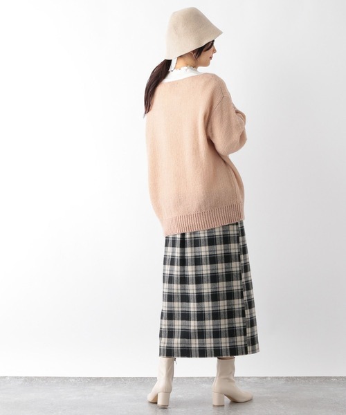 GLOBAL WORK(グローバルワーク)の「モヘアライクボートネックプルオーバー/174595(ニット/セーター・レディース・グレイッシュベージュ/ブルー/ベージュ・FREE)」の14枚目の写真