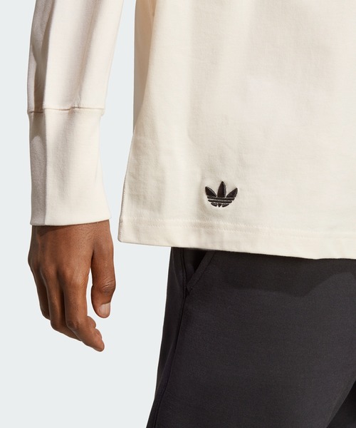 adidas（アディダス）の「アディカラー Neuclassics 長袖Tシャツ / ロンT / アディダスオリジナルス adidas Originals（Tシャツ/カットソー・メンズ・ブラック系その他/オフホワイト/オレンジ/ターコイズブルー・X-LARGE/MEDIUM/SMALL/X-SMALL/3XL/XX-LARGE/LARGE）」の6枚目の写真