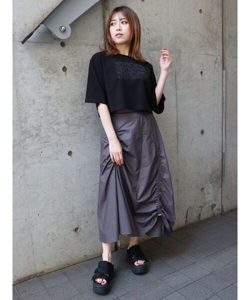 MURUA(ムルーア)の「ブロッキングフレアスカート(スカート・レディース・グレー/ブラック/その他1・1/2)」の14枚目の写真