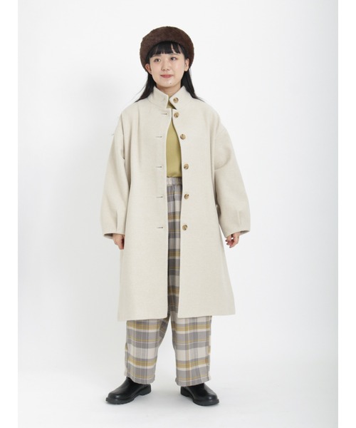 Samansa Mos2（サマンサ モスモス）の「ウールライクカルゼ柄アソートワイドパンツ（その他パンツ・レディース・チャコールグレー/グレー/ブラック/イエロー/キナリ・ﾌﾘ-）」の8枚目の写真