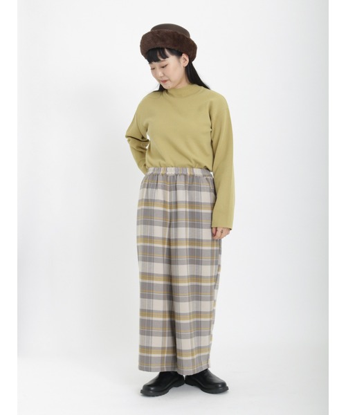 Samansa Mos2（サマンサ モスモス）の「ウールライクカルゼ柄アソートワイドパンツ（その他パンツ・レディース・チャコールグレー/グレー/ブラック/イエロー/キナリ・ﾌﾘ-）」の11枚目の写真