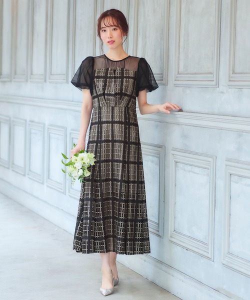girl（ガール）の「チェック柄レースアップ フレア ロング 結婚