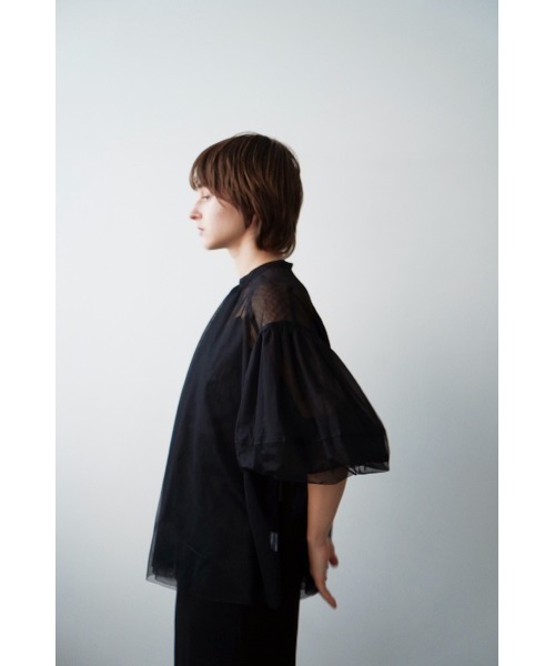 CLANE（クラネ）の「CLANE/クラネ/SHEER TULLE BALLOON SLEEVE TOPS（その他トップス・レディース・アイボリー/ブラック・1）」の15枚目の写真