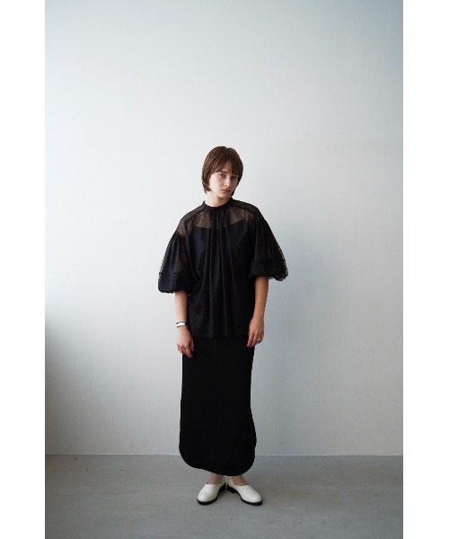 CLANE（クラネ）の「CLANE/クラネ/SHEER TULLE BALLOON SLEEVE TOPS（その他トップス・レディース・アイボリー/ブラック・1）」の16枚目の写真