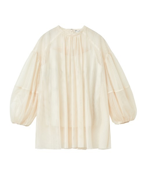 CLANE（クラネ）の「CLANE/クラネ/SHEER TULLE BALLOON SLEEVE TOPS（その他トップス・レディース・アイボリー/ブラック・1）」の17枚目の写真