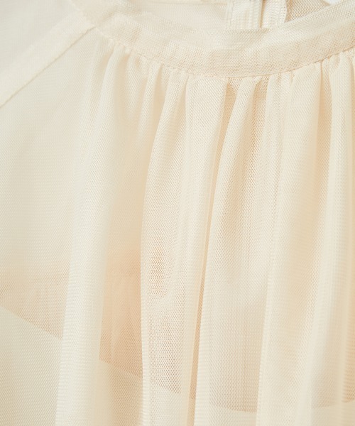 CLANE（クラネ）の「CLANE/クラネ/SHEER TULLE BALLOON SLEEVE TOPS（その他トップス・レディース・アイボリー/ブラック・1）」の20枚目の写真