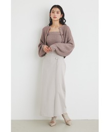 ラップハイウエストカットタイトスコショパンツ