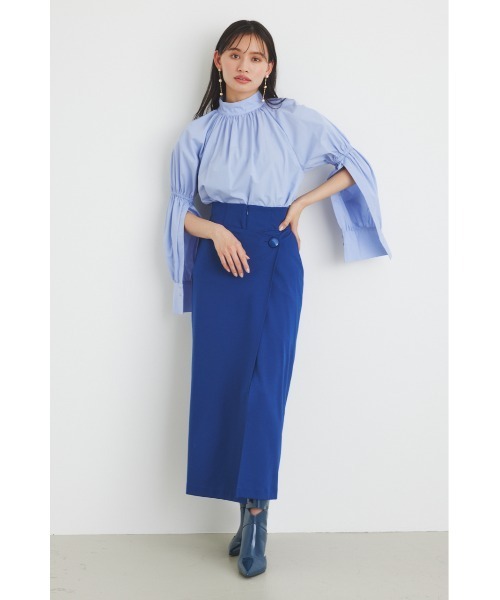 rienda(リエンダ)の「ラップハイウエストカットタイトスコショパンツ(その他パンツ・レディース・ダークグレー/ブルー/ライトベージュ・SMALL/MEDIUM)」の5枚目の写真