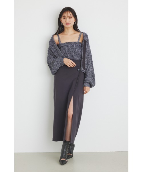 rienda(リエンダ)の「ラップハイウエストカットタイトスコショパンツ(その他パンツ・レディース・ダークグレー/ブルー/ライトベージュ・SMALL/MEDIUM)」の12枚目の写真