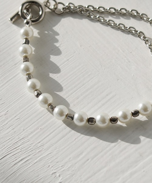ETELIO（エテリオ）の「ガラスパールコンビネーション ブレスレット（ブレスレット・メンズ・シルバー・FREE）」の9枚目の写真