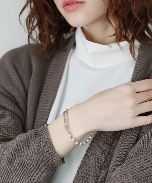 ETELIO（エテリオ）の「ガラスパールコンビネーション ブレスレット（ブレスレット・メンズ・シルバー・FREE）」の8枚目の写真