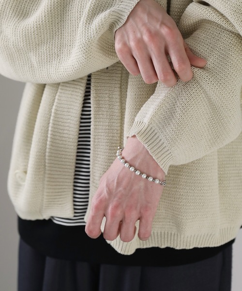 ETELIO（エテリオ）の「ガラスパールコンビネーション ブレスレット（ブレスレット・メンズ・シルバー・FREE）」の4枚目の写真