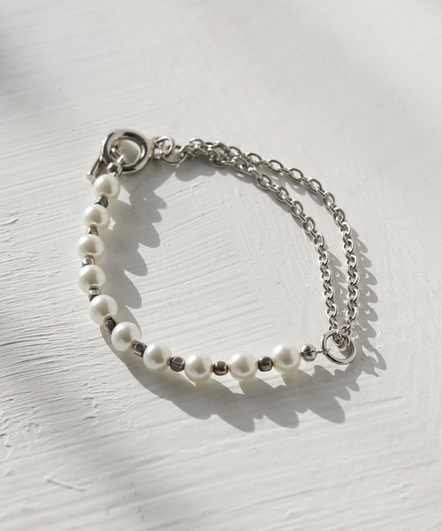 ETELIO（エテリオ）の「ガラスパールコンビネーション ブレスレット（ブレスレット・メンズ・シルバー・FREE）」の7枚目の写真