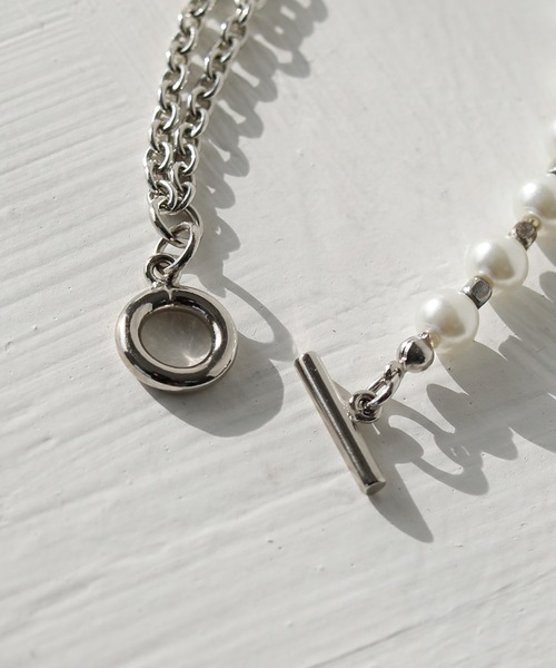 ETELIO（エテリオ）の「ガラスパールコンビネーション ブレスレット（ブレスレット・メンズ・シルバー・FREE）」の3枚目の写真