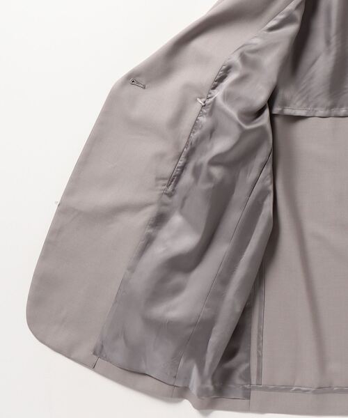 ATTACHMENT（アタッチメント）の「WO/TAウォッシャブルトロピカル ベルデットジャケット  /  WO/TA WASHABLE TROPICAL BELTED JACKET（テーラードジャケット・メンズ・ブラック/グレー・1/2/3）」の7枚目の写真