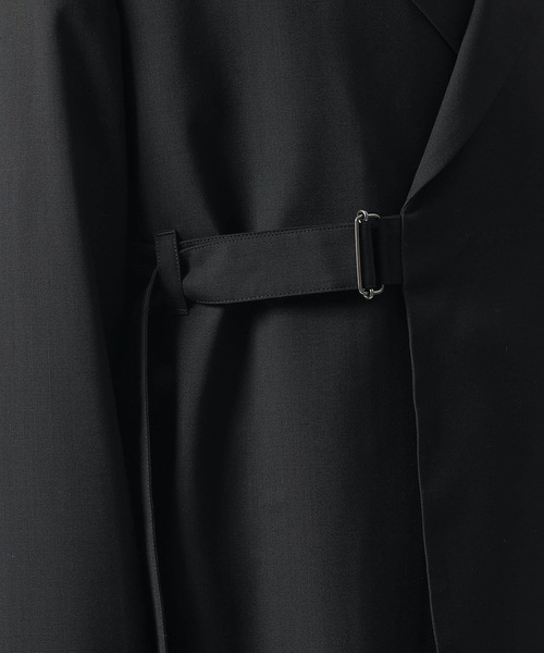 ATTACHMENT（アタッチメント）の「WO/TAウォッシャブルトロピカル ベルデットジャケット  /  WO/TA WASHABLE TROPICAL BELTED JACKET（テーラードジャケット・メンズ・ブラック/グレー・1/2/3）」の4枚目の写真