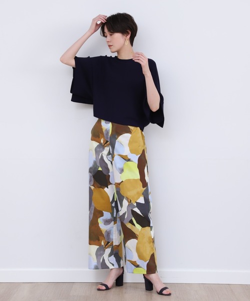 INED CLARO（イネドクラロ）の「プリントストレートパンツ（その他パンツ・レディース・ブルー/ベージュ・フリー）」の14枚目の写真