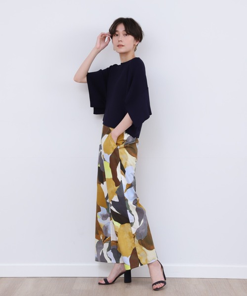 INED CLARO（イネドクラロ）の「プリントストレートパンツ（その他パンツ・レディース・ブルー/ベージュ・フリー）」の15枚目の写真