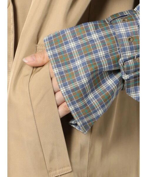 jouetie（ジュエティ）の「3WAYトレンチコート【スプリングコート】（トレンチコート・レディース・ブラック/ベージュ/ブルー・MEDIUM）」の14枚目の写真