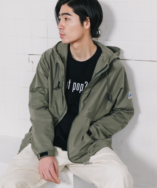 Cape HEIGHTS（ケープハイツ）の「Cape Heights/ケープハイツ SOLVERSTONE ナイロンジャケット マウンテンパーカー ワンポイント ロゴ（ナイロンジャケット・メンズ・オリーブ/ブラック・S/M/L）」の9枚目の写真