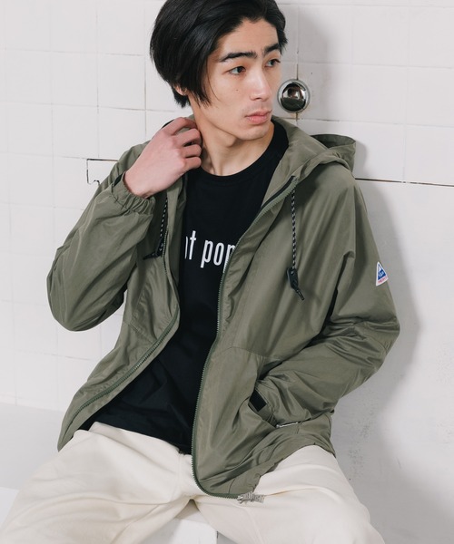 Cape HEIGHTS（ケープハイツ）の「Cape Heights/ケープハイツ SOLVERSTONE ナイロンジャケット マウンテンパーカー ワンポイント ロゴ（ナイロンジャケット・メンズ・オリーブ/ブラック・S/M/L）」の10枚目の写真