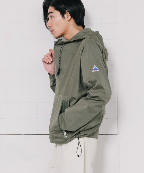 Cape HEIGHTS（ケープハイツ）の「Cape Heights/ケープハイツ SOLVERSTONE ナイロンジャケット マウンテンパーカー ワンポイント ロゴ（ナイロンジャケット・メンズ・オリーブ/ブラック・S/M/L）」の16枚目の写真