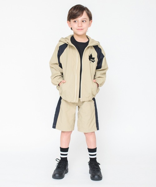 LOGOS（ロゴス）の「【LOGOS】branshes限定　ウィンドブレーカー（ナイロンジャケット・キッズ・ベージュ/ブラック・150/100/120/110/130/140）」の4枚目の写真