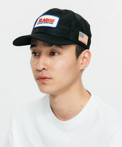 XLARGE（エクストララージ）の「LOGO PATCHED FULL MESH CAP（キャップ・メンズ・ブラック/ホワイト・ONE SIZE）」の10枚目の写真