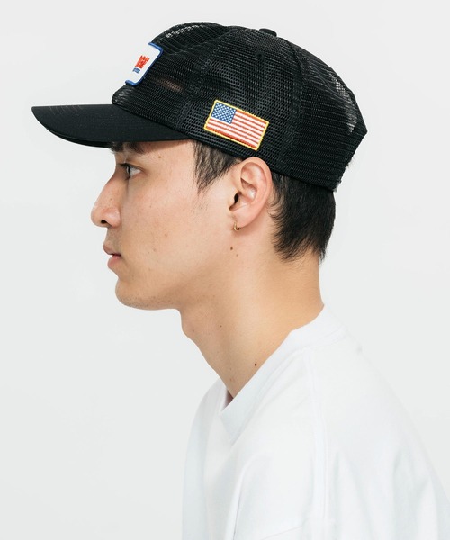 XLARGE（エクストララージ）の「LOGO PATCHED FULL MESH CAP（キャップ・メンズ・ブラック/ホワイト・ONE SIZE）」の11枚目の写真