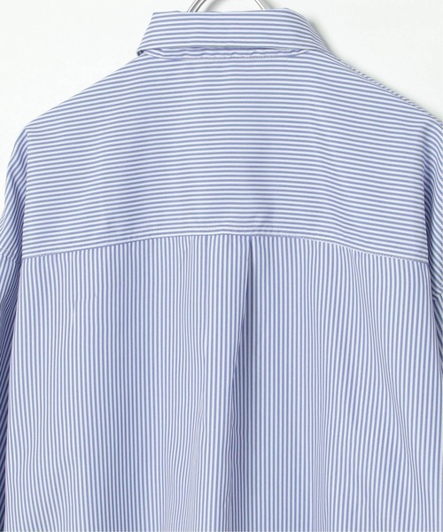 ストライプVネックシャツブラウス[品番：ABIW0009649