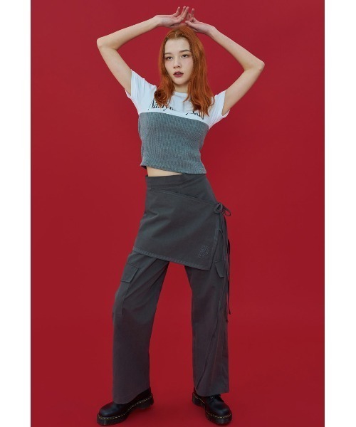 チューブトップ ベアトップ A'GEM/9 × .kom 「FANCY CLUB/ファンシークラブ」 Flower Frill Tube Top/フラ A'GEM/9 × .kom 『FANCY CLUB/ファンシークラブ』 Flower Frill