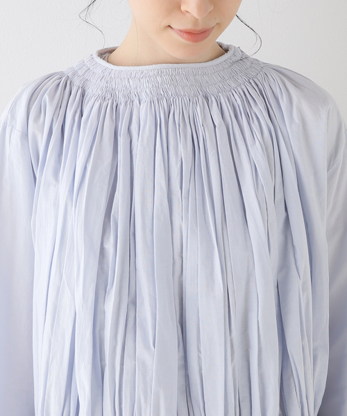 SEEALL（シーオール）の「【SEEALL/シーオール】GATHER TOP：ブラウス（シャツ/ブラウス・レディース・ブルー・38）」の6枚目の写真