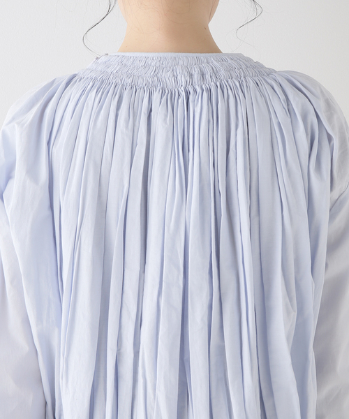 SEEALL（シーオール）の「【SEEALL/シーオール】GATHER TOP：ブラウス（シャツ/ブラウス・レディース・ブルー・38）」の7枚目の写真